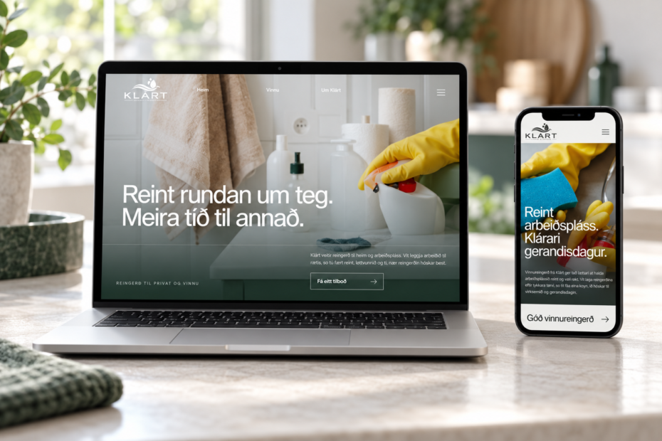 Klárt.fo við kunning um reingerð til privat og vinnu á teldu og telefon